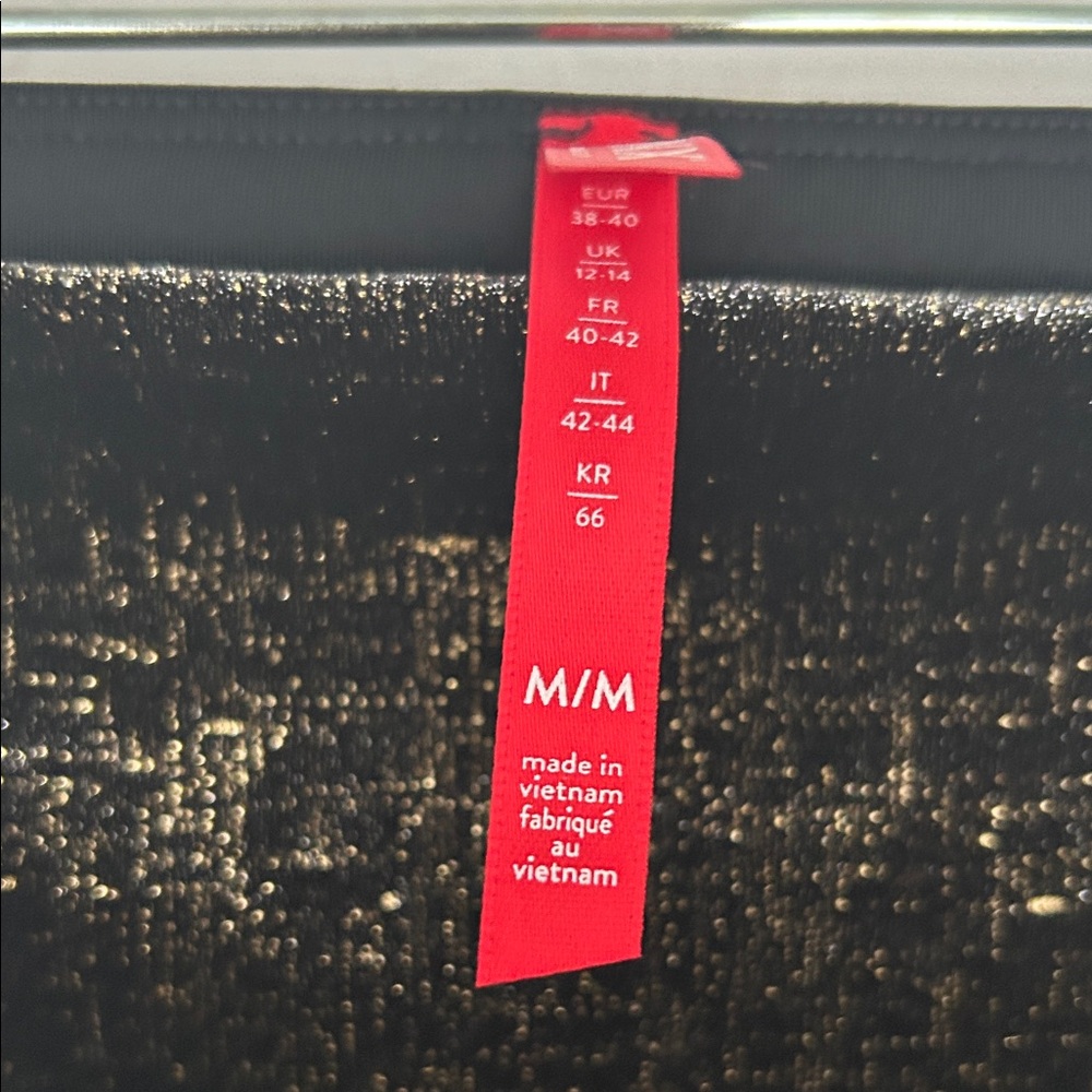 SPANX Metallic Black Leggings - Picture 3 of 6